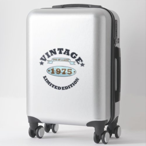 born in 1975 vintage birthday sticker