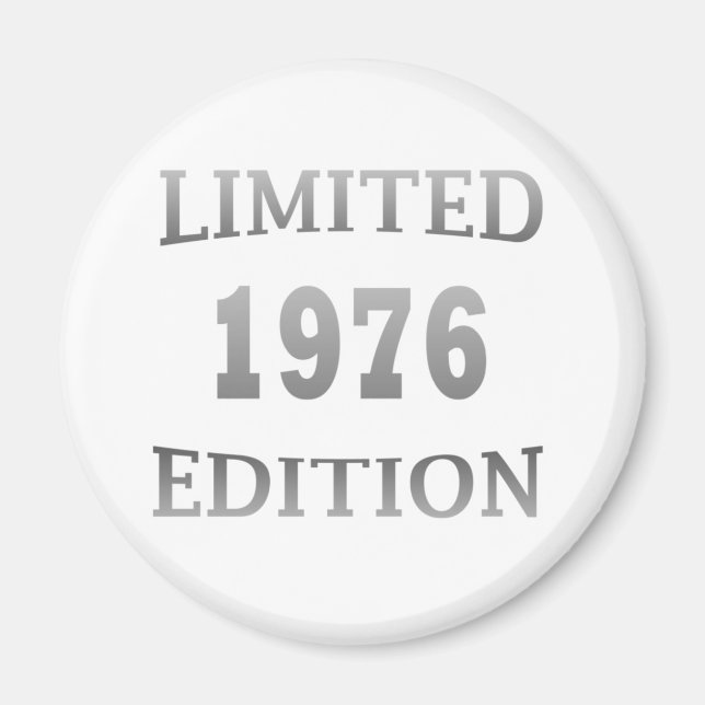 born in 1976 50th birthday party magnet (Front)