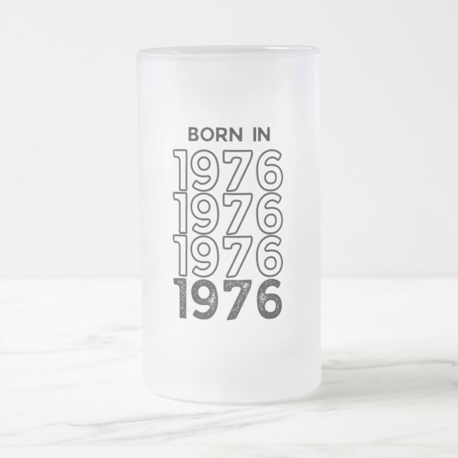 Born in 1976 Frosted Mug (Center)