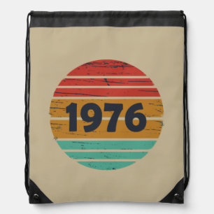 Born in 1976 vintage 50th birthday gift drawstring bag