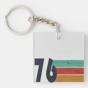 Born in 1976 vintage 50th birthday gift keychain