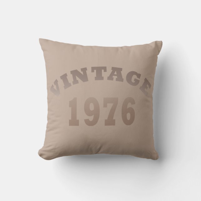 Born in 1976 vintage 50th birthday gift throw pillow (Front)