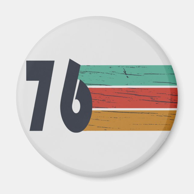 Born in 1976 vintage 50th birthday party magnet (Front)