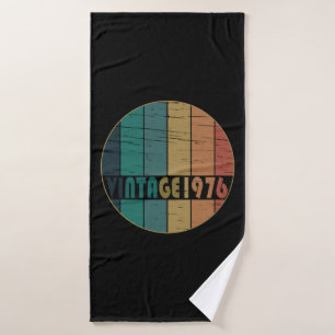 Born in 1976 vintage birthday bath towel