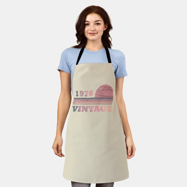 born in 1976 vintage birthday gift apron (Worn)
