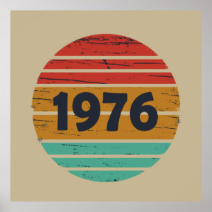 Born in 1976 vintage birthday gift poster