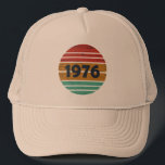 Born in 1976 vintage birthday gift trucker hat<br><div class="desc">You can add some originality to your wardrobe collection with this vintage classic birthday graphic design with awesome typography font lettering; It is a great gift for men, women, husbands, wife, girlfriend, and boyfriend who will love this one-of-a-kind artwork. The best and most fun holiday present for your happy birthday...</div>