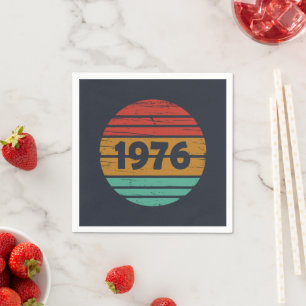 Born in 1976 vintage birthday  napkins
