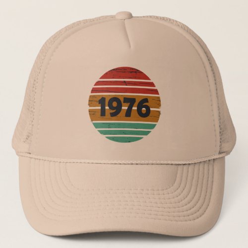 Born in 1976 vintage birthday trucker hat