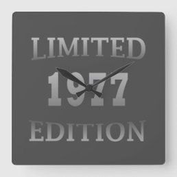 Born in 1977 47th birthday limited edition square wall clock
