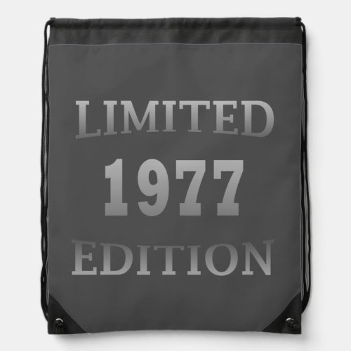 Born in 1977 birthday limited edition drawstring bag