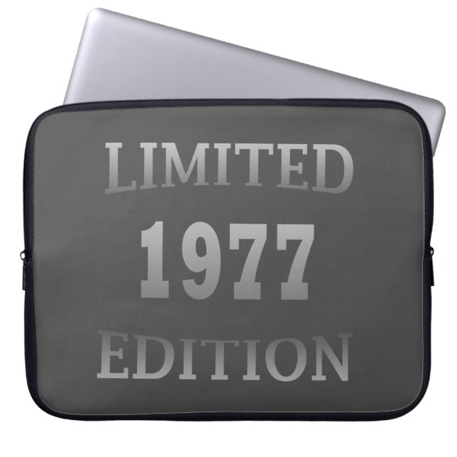 Born in 1977 birthday limited edition laptop sleeve (Front)