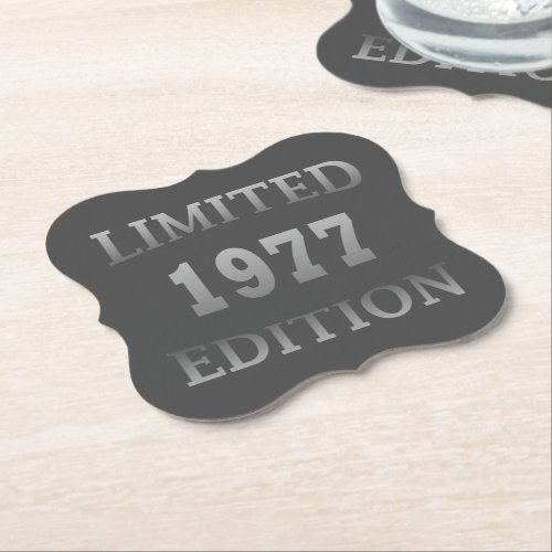 Born in 1977 birthday limited edition paper coaster