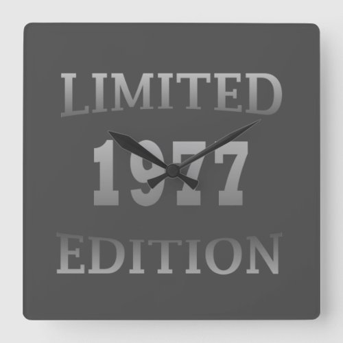 Born in 1977 birthday limited edition square wall clock