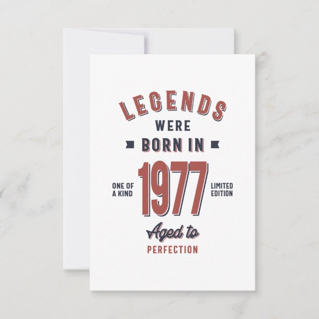 Born in 1977 Birthday RSVP Card (Front)