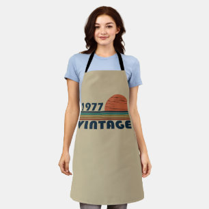 Born in 1977 elegant vintage birthday gift apron