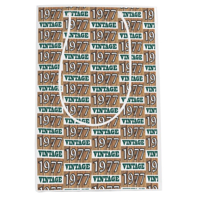 Born in 1977 medium gift bag (Front)