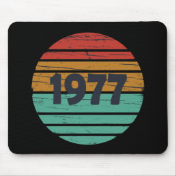 born in 1977 vintage 47th birthday mouse pad