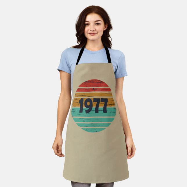 Born in 1977 vintage birthday gift apron (Worn)