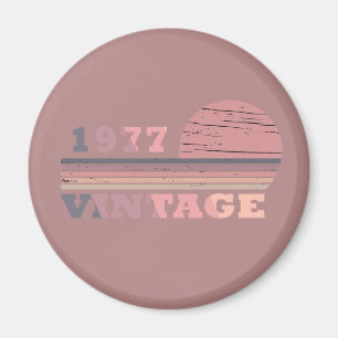 born in 1977 vintage birthday gift magnet