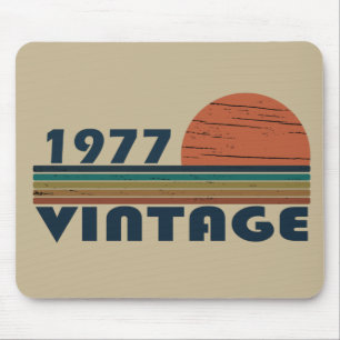 Born in 1977 vintage birthday gift mouse pad
