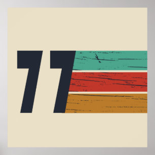 Born in 1977 vintage birthday gift poster