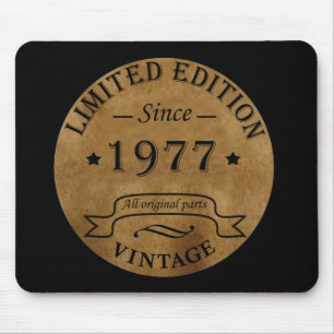 Born in 1977 vintage birthday mouse pad