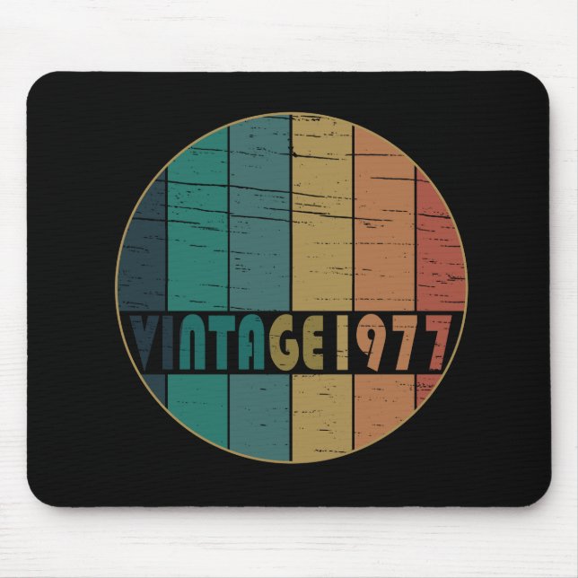 Born in 1977 vintage birthday mouse pad (Front)