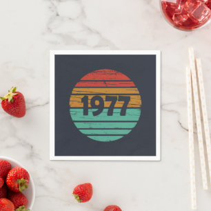 Born in 1977 vintage birthday  napkins