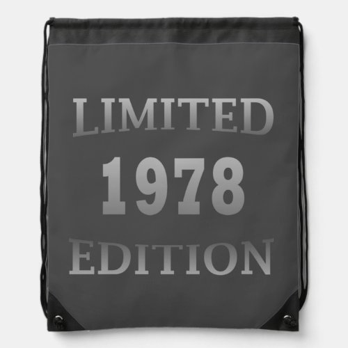 Born in 1978 birthday gift drawstring bag