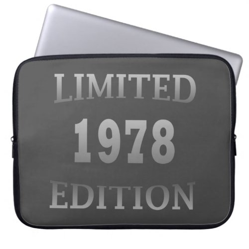 Born in 1978 birthday gift laptop sleeve