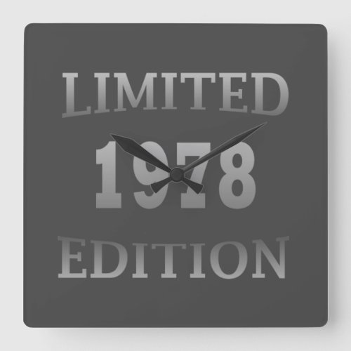 Born in 1978 birthday gift square wall clock