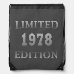 born in 1978 birthday limited edition drawstring bag