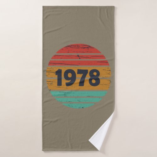 Born in 1978 vintage birthday bath towel