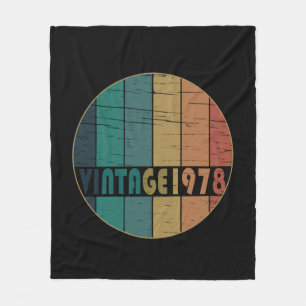 Born in 1978 vintage birthday fleece blanket