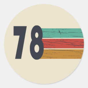 Born in 1978 vintage birthday gift classic round sticker