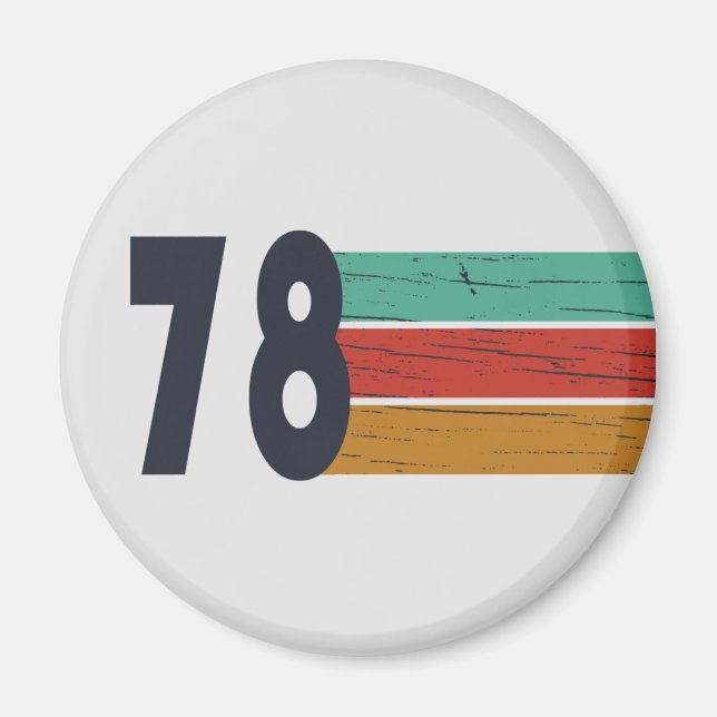 Born in 1978 vintage birthday gift magnet (Front)