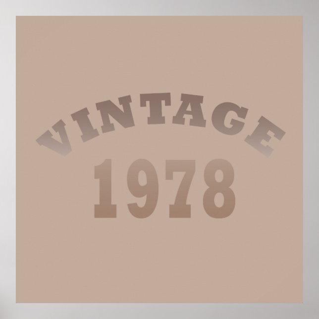Born in 1978 vintage birthday gift poster (Front)