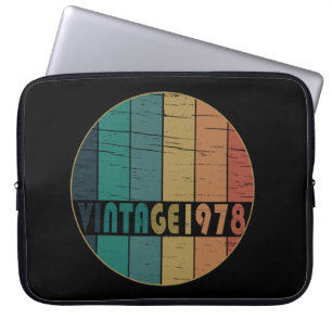 Born in 1978 vintage birthday laptop sleeve