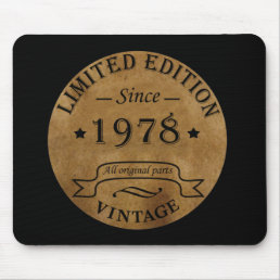 Born in 1978 vintage birthday mouse pad