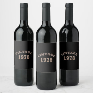Born in 1978 vintage birthday wine label