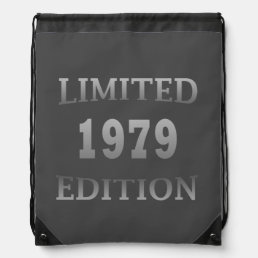 born in 1979 birthday limited edition drawstring bag