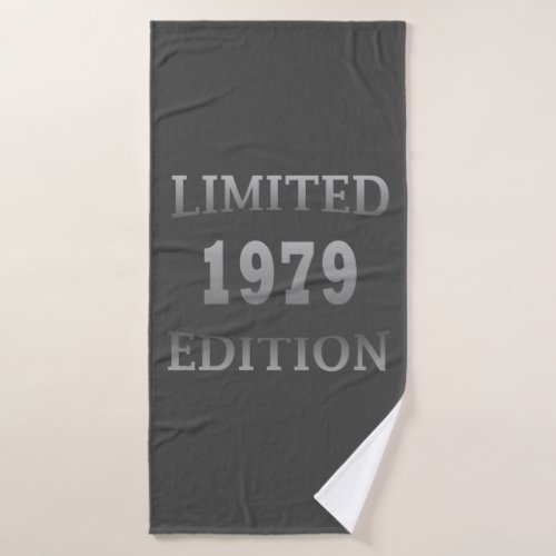 born in 1979 birthday limited edition gift bath towel
