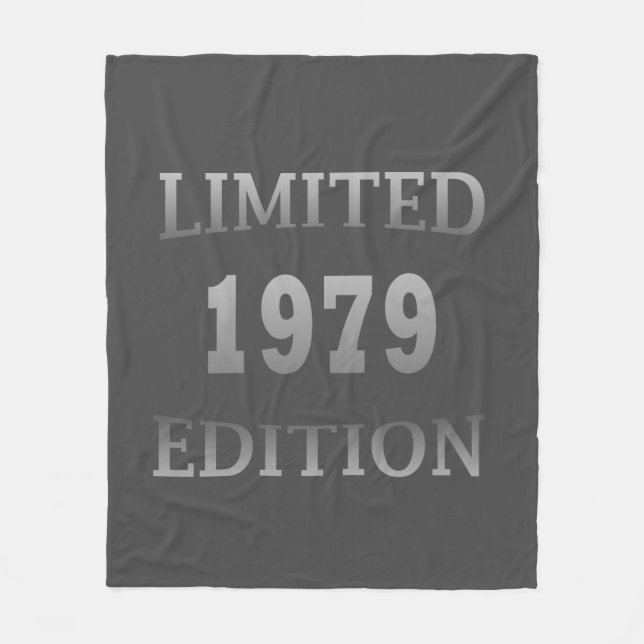 born in 1979 birthday limited edition gift fleece blanket (Front)