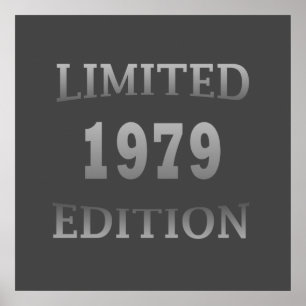 born in 1979 birthday limited edition gift poster