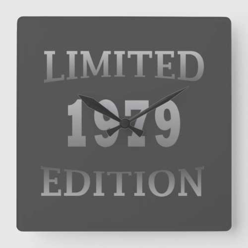 born in 1979 birthday limited edition gift square wall clock