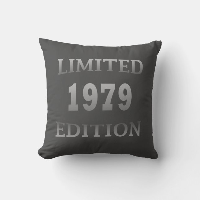 born in 1979 birthday limited edition gift throw pillow (Front)