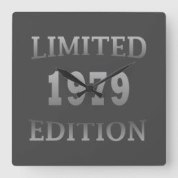 born in 1979 birthday limited edition square wall clock