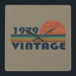 Born in 1979 vintage 45th birthday square wall clock<br><div class="desc">You can add some originality to your wardrobe with this original 1979 vintage sunset retro-looking birthday design with awesome colors and typography font lettering, is a great gift idea for men, women, husband, wife girlfriend, and a boyfriend who will love this one-of-a-kind artwork. The best amazing and funny holiday present...</div>