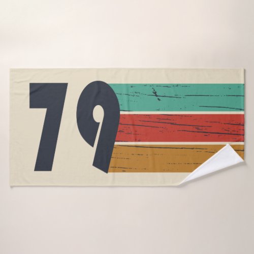 born in 1979 vintage birthday bath towel